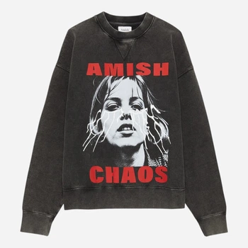 Bluza bez kaptura męska Amish AMU134CN292154-C0020 M Czarna (800070346690)