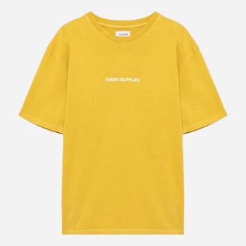 Koszulka męska bawełniana Amish AMU037CL180304-C0394 S Żółta (800070341991)