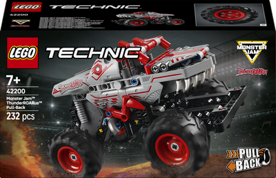 Zestaw klocków LEGO Technic Monster Jam ThunderROARus z napędem typu pull-back 232 elementy (42200)