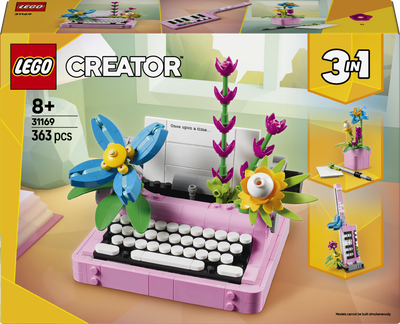 Zestaw klocków LEGO Creator 3 w 1 Maszyna do pisania z kwiatami 363 elemeny (31169)