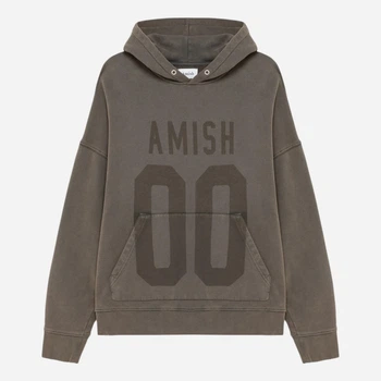 Bluza męska z kapturem kangurka Amish AMU032CH660304-C0073 S Ciemnoszara (800070330817)