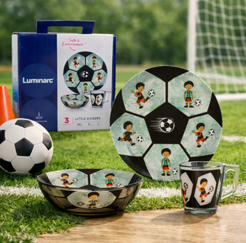 Набор детской посуды Luminarc Little kickers из стекла 3 предмета (X3056)