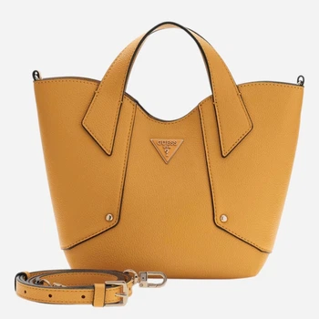 Torebka crossbody damska mała Guess HWBG9914750-AMB Bursztynowa (800070352372)