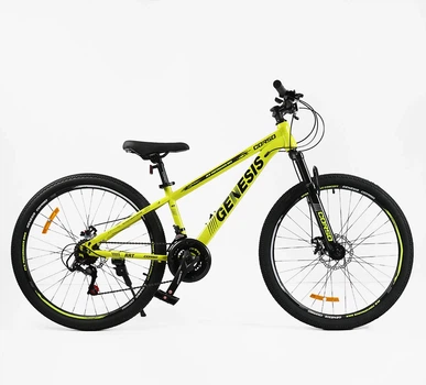 Велосипед спортивний 26" Corso Genesis T-0497 SunRun 13" 21 швидкість Чорно-жовтий (181631)