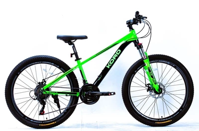 Велосипед Спортивный 26 дюймов Corso Kord KD-916 оборудование Shimano алюминиевая рама 13 дюймов 21 скорость. Black and Green (185467)