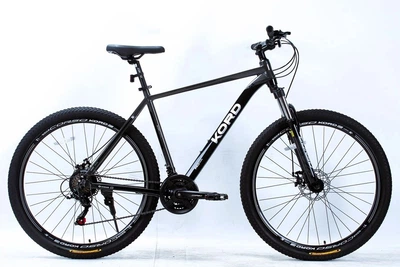 Велосипед Спортивний 29 дюймів Corso Kord KD-570 обладнання Shimano алюмінієва рама 21 дюймів 21 швидкість. Black (187294)
