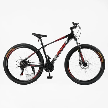Велосипед Спортивный 29 дюймов Corso AMG MG-647 оборудование Shimano алюминиевая рама 19 дюймов 21 скорость. Black and Red (185154)