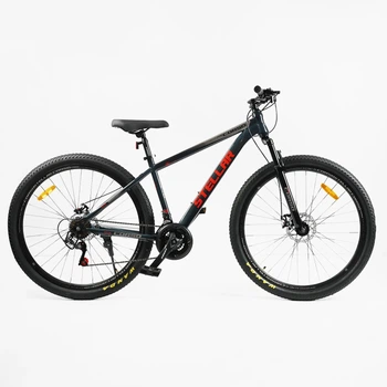 Велосипед Спортивный 29 дюймов Corso Stellar SR-614 оборудование SunRun стальная рама 17 дюймов 21 скорость. Black and Red (180121)
