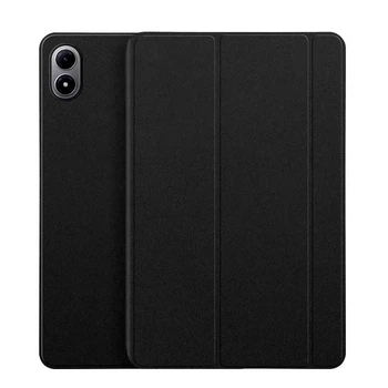 Чехол Leather Flip Cover с подставкой и автосном для Xiaomi Redmi Pad 2 Pro 12.1" 2025 / Poco Pad M1 12.1" (Чёрный)
