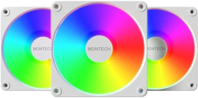 Wentylator Montech GF120R V2 ARGB PWM 3 szt Biały