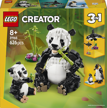 Zestaw klocków LEGO Creator 3 w 1 Dzikie zwierzęta: Rodzina pand 626 elementów (31165)
