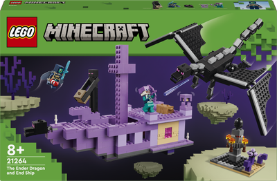 Zestaw klocków LEGO Minecraft Smok Kresu i statek Kresu 657 elementów (21264)