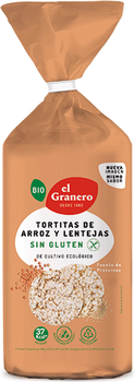 Wafle ryżowe El Granero Integral Bio z soczewicą 115 g (8422584068467)