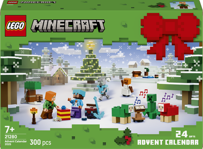 Zestaw klocków LEGO Minecraft Kalendarz adwentowy na 2025 rok 300 elementy (21280)