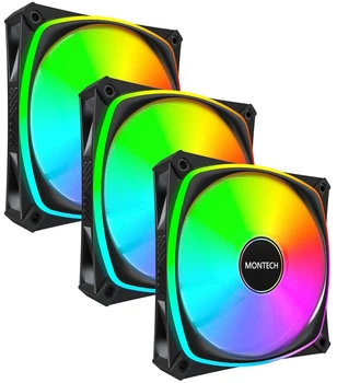Вентилятор Montech RX120 PRO 3-pack Black