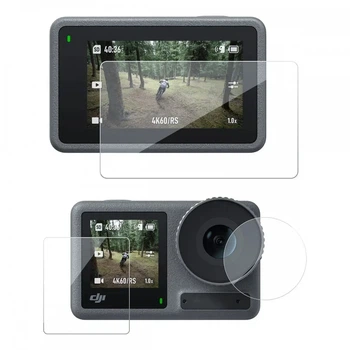 Ультрапрозора защитная пленка на экраны и линзу DJI Osmo Action 5 Pro Telesin S6-FLM-09-TDJ