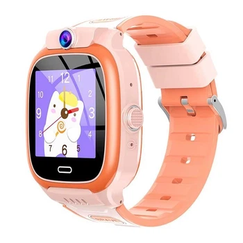 Смарт годинник дитячий Lemfo Y-66 з GPS трекером і SIM-картою, 4G, відеодзвінки, SOS, прослуховування, дитячий годинник телефон Рожевий