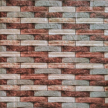 Декоративна 3D панель Sticker Wall 700х770х3мм Коричнева цегла піщаник (340) SW-00000531