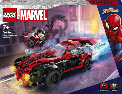 Zestaw klocków LEGO Super Heroes Miles Morales vs Morbius 220 elementów (76244)