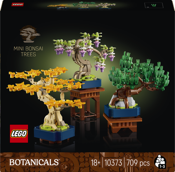 Zestaw klocków LEGO Botanicals Małe drzewka Bonsai 709 elementów (10373)