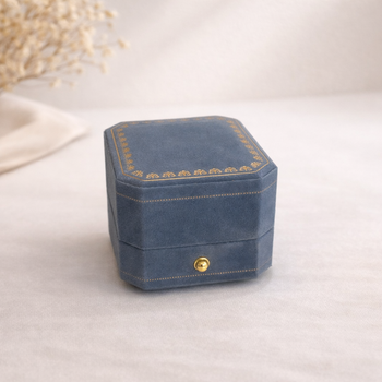 Бархатная коробка для кольца (Blue)