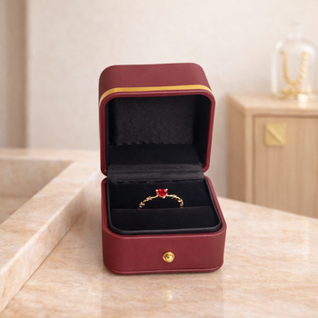 Матовая коробка в стиле Cartier (Бордовая)