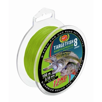 Шнур WFT TF8 Raubfisch Chartreuse 150 м 0.15 мм 10 кг (30481015)