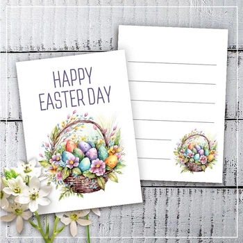 Мини Открытка Happy Easter Day 10шт Пасха