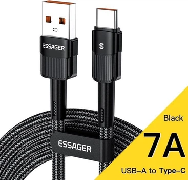 Кабель ESSAGER Star USB to USB-C 100W 7A 1m Black (EXCT-XC01)