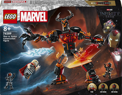 Zestaw klocków LEGO Marvel: Thor kontra figurka konstrukcyjna Surtura 245 elementów (76289)