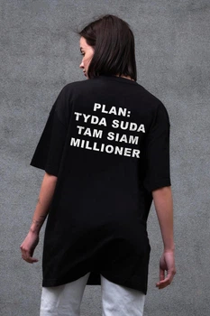 Жіноча Оверсайз Футболка Without З Принтом Plan S/M Black