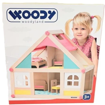 Дерев'яний будиночок для ляльок WoodyLand з аксесуарами 91328 (8591864913282)