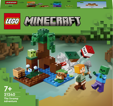 Zestaw klocków LEGO Minecraft Przygoda na mokradłach 65 elementów (21240)