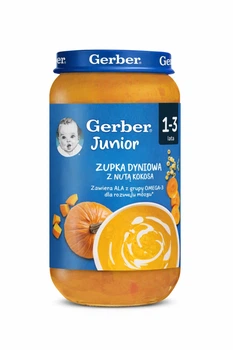 Суп-пюре дитячий Gerber Junior Гарбузовий з кокосом 250 г (1–3 роки)
