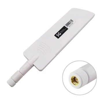 Антена WiFi 5G 4G LTE GSM 12 dBi 600-5800 MHz SMA Male для роутерів, модемів, репітерів, універсальна, біла