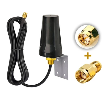 Внешняя антенна WiFi 4G 3G LTE универсальная 5dBi 698-5850MHz RP SMA Male папа 3 метра, корпусная всепогодная
