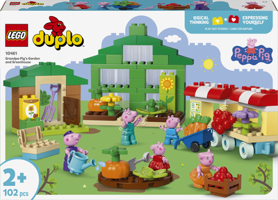 Zestaw klocków LEGO Duplo Ogród i szklarnia Dziadka Świnki 102 elementy (10461)