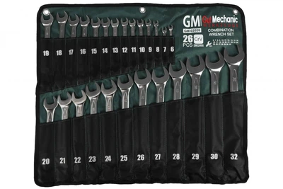 Комплект ключів рожково-накидних в плахті GUT MECHANIC 26 шт GM-02026