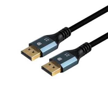 Кабель DP to DP 2.1V 4K/240Hz 1m Колір Чорний