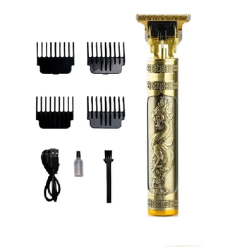 Триммер Maxtop T9 для бороды и волос мужской аккумуляторный с 4 насадками для стрижки и окантовки 300 минут автономной работы металлический корпус профессиональная мощность 3 7 Вт быстрая зарядка 3 часа 1200 мАч для стильного ухода