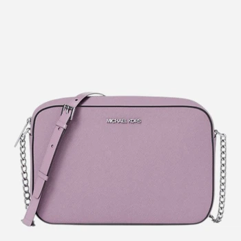 Сумка кросс-боди через плечо женская из натуральной кожи маленькая Michael Kors Jet Set Item 23845600 Сиреневая (1159857921)