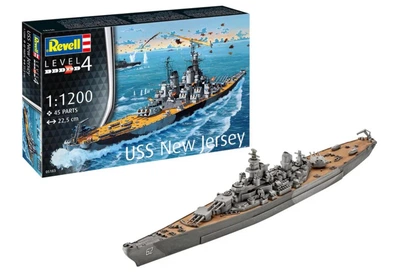 Збірна модель 1:1200 корабель Battleship USS New Jersey Revell 05183