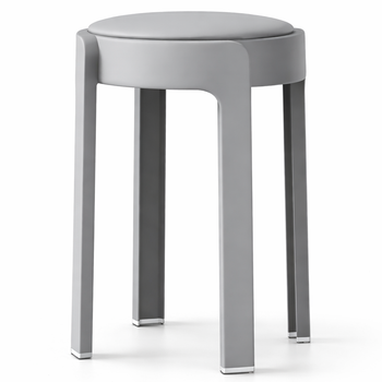 Табурет пластиковый для дома с удобным мягким сиденьем NA78 High-grade grey