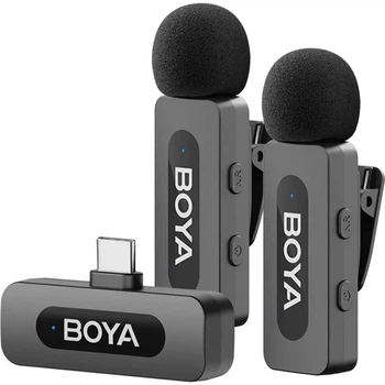 Микрофонная радиосистема Boya BY-V20 V2.0 USB-C with 2 TX + 1 RX Black [161740]