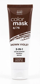 Тонувальна маска для волосся коричнево-фіолетовий UNIC COLOR MASK 8/76 Brown Violet 250 мл