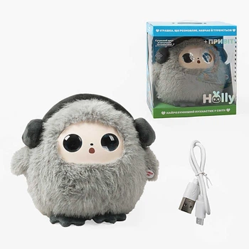 Іграшка зі штучним інтелектом Holly h-21036 (12) озвучування укр. Мовою, 50+ мов, голосове спілкування, ігри, новини, казки, led oчі, WiFi, в коробці