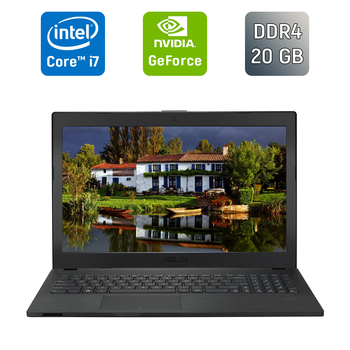 Ноутбук Б-класс Asus Pro P2540U / 15.6" (1920x1080) IPS / Intel Core i7-8550U (4 (8) ядра по 1.8 - 4.0 GHz) / 20 GB DDR4 / 256 GB SSD + 500 GB HDD / nVidia GeForce MX110, 2 GB GDDR5, 64-bit / WebCam / TouchID / Windows 10 б/у