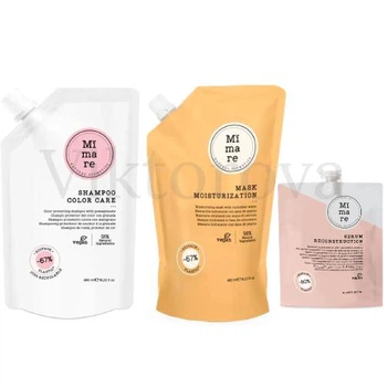 Набор для защиты цвета и увлажнения волос Mimare: Шампунь Mimare Color Care Shampoo 480 мл + Маска Mimare Moisturization Mask 480 мл + Серум Mimare Reconstruction Serum 40 мл