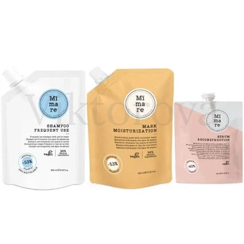 Набір для зволоження волосся Mimare: Шампунь Mimare Frequent Use Shampoo 200 мл + Маска Mimare Moisturization Mask 200 мл + Серум Mimare Reconstruction Serum 40 мл