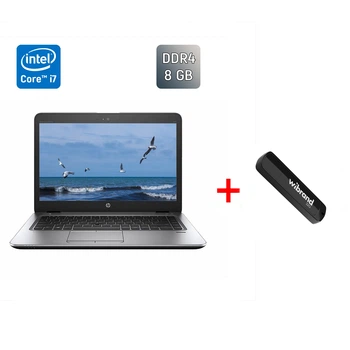 Ультрабук HP EliteBook 840 G4 / 14" (3840x2160) IPS / Intel Core i7-7500U (2 (4) ядра по 2.7 - 3.5 GHz) / 8 GB DDR4 / 240 GB SSD / Intel HD Graphics 620 / WebCam / Fingerprint / Windows 10 б/в + Подарунок Флеш-накопичувач USB 32 ГБ